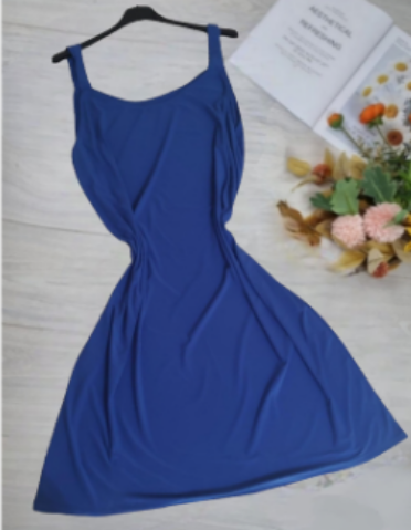 Vestito curvy con bretelle in viscosa