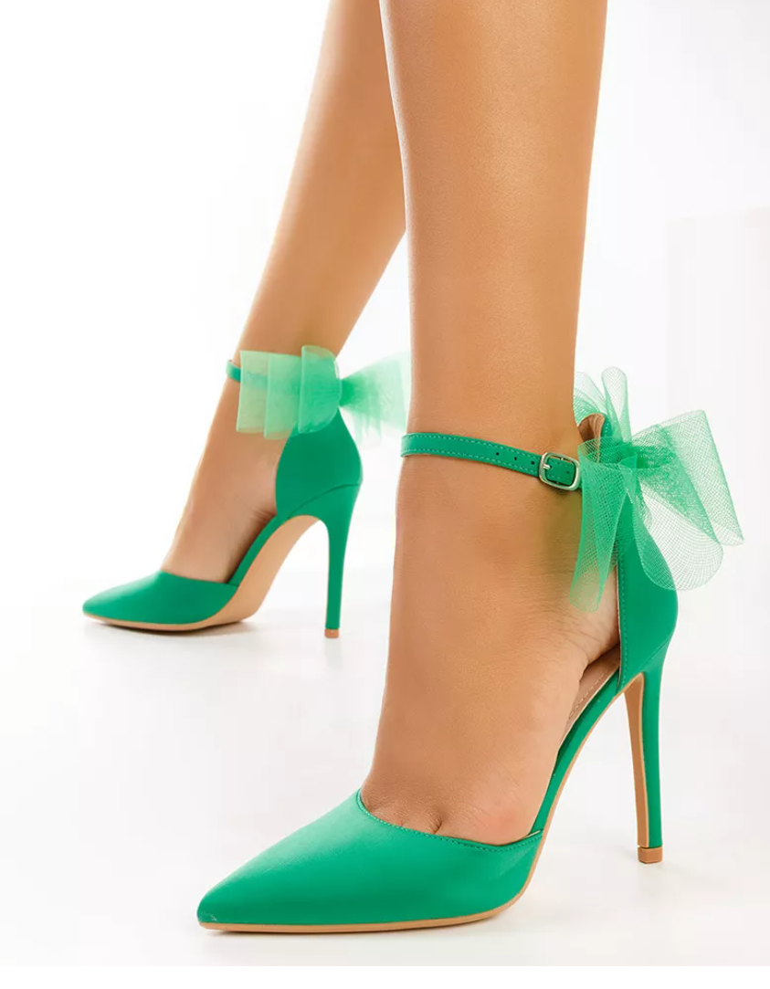 Décolleté verde/arancio/azzurro