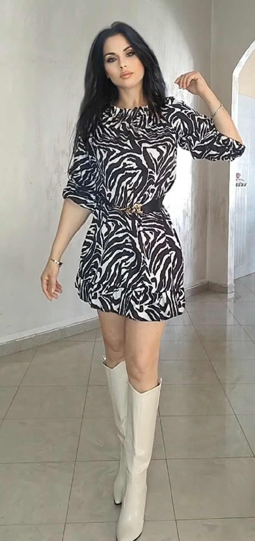 Dress/vestito fantasia nero e bianco
