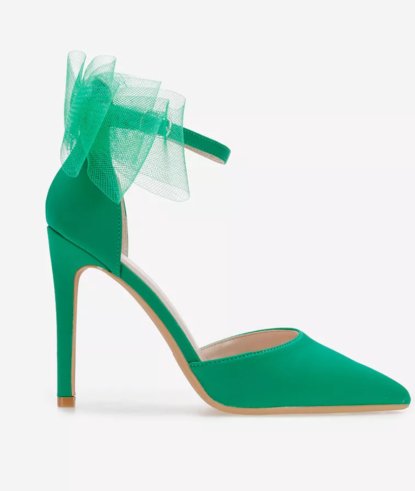 Décolleté verde/arancio/azzurro