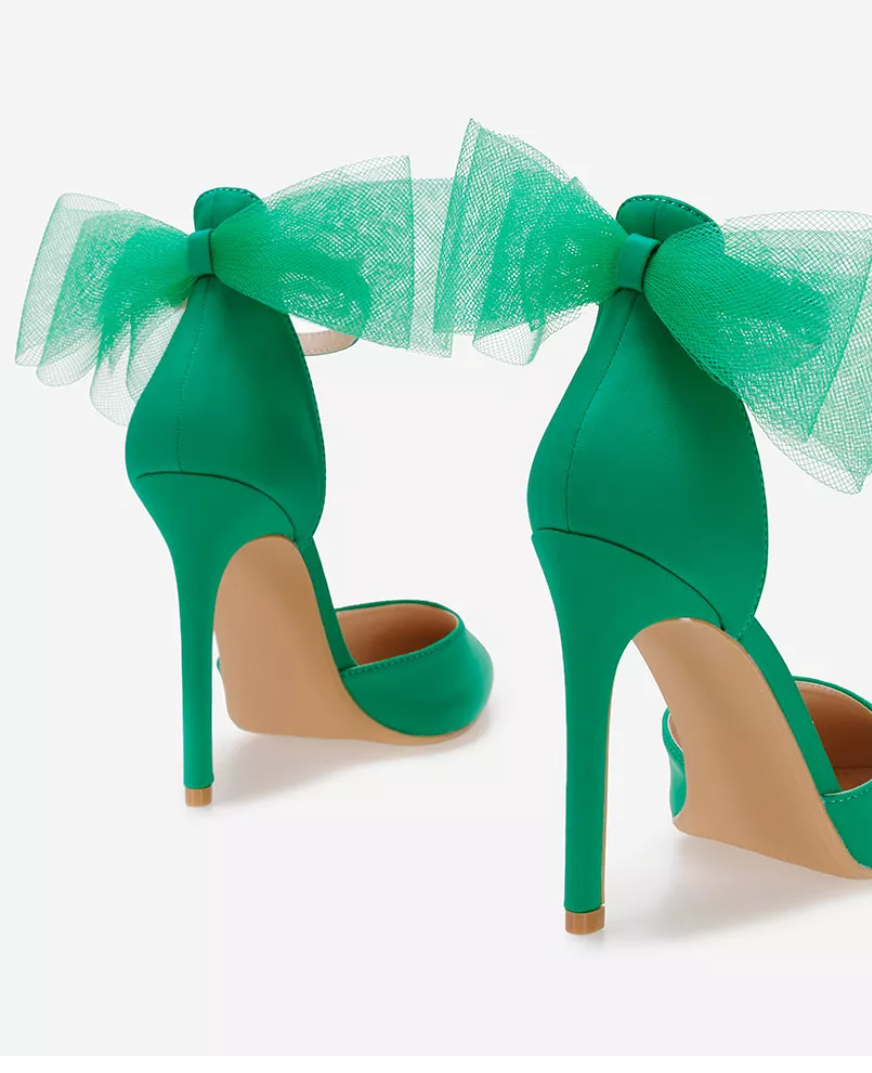 Décolleté verde/arancio/azzurro
