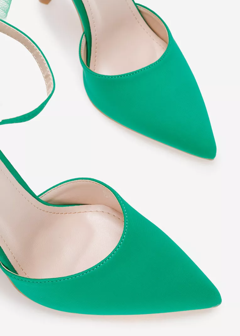 Décolleté verde/arancio/azzurro