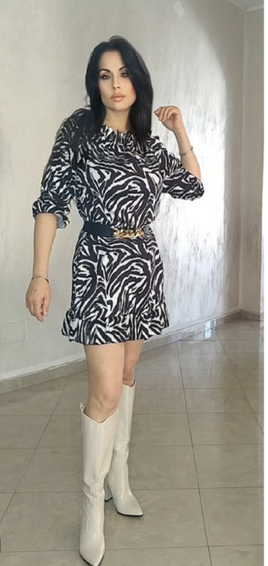 Dress/vestito fantasia nero e bianco